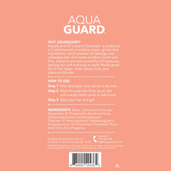 AQUA GUARD on beach towel lifestyle scene protecting hair after ocean swim