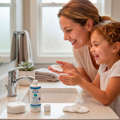 Aquanil in bathroom lifestyle scene highlighting daily routine simplicity