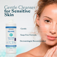 Aquanil texture close-up foam illustrating gentle lather and soft cleansing