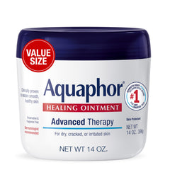Aquaphor 14 oz jar front view showing packaging and large supply benefit