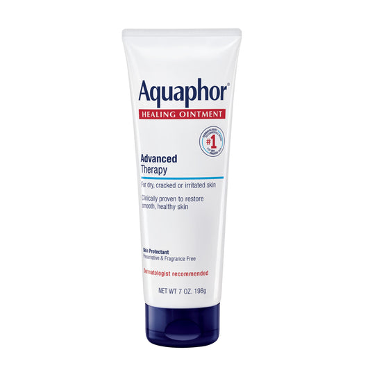 Aquaphor 7 oz front tube showing brand and product protection