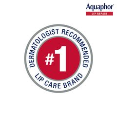 Texture of Aquaphor lip repair ointment on fingertip showing moisturizing sheen