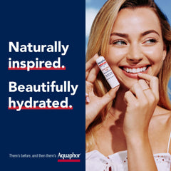 Aquaphor balm texture on lips providing instant moisturizing relief