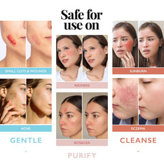 Aquia bottle back label showing ingredients and safe usage benefits