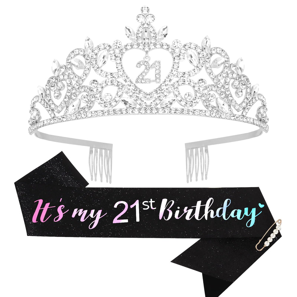 Araluky tiara and sash front view showcasing ready-to-wear celebration accessories