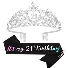 Araluky tiara and sash front view showcasing ready-to-wear celebration accessories