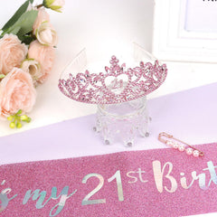 Araluky sash and crown in party setting illustrating easy styling and focal decor