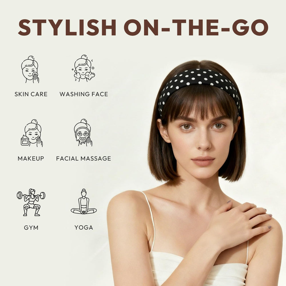 Aranya five headbands laid flat showing pattern variety and value