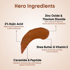 Aravi Organic being applied to lips demonstrating instant hydration and tint