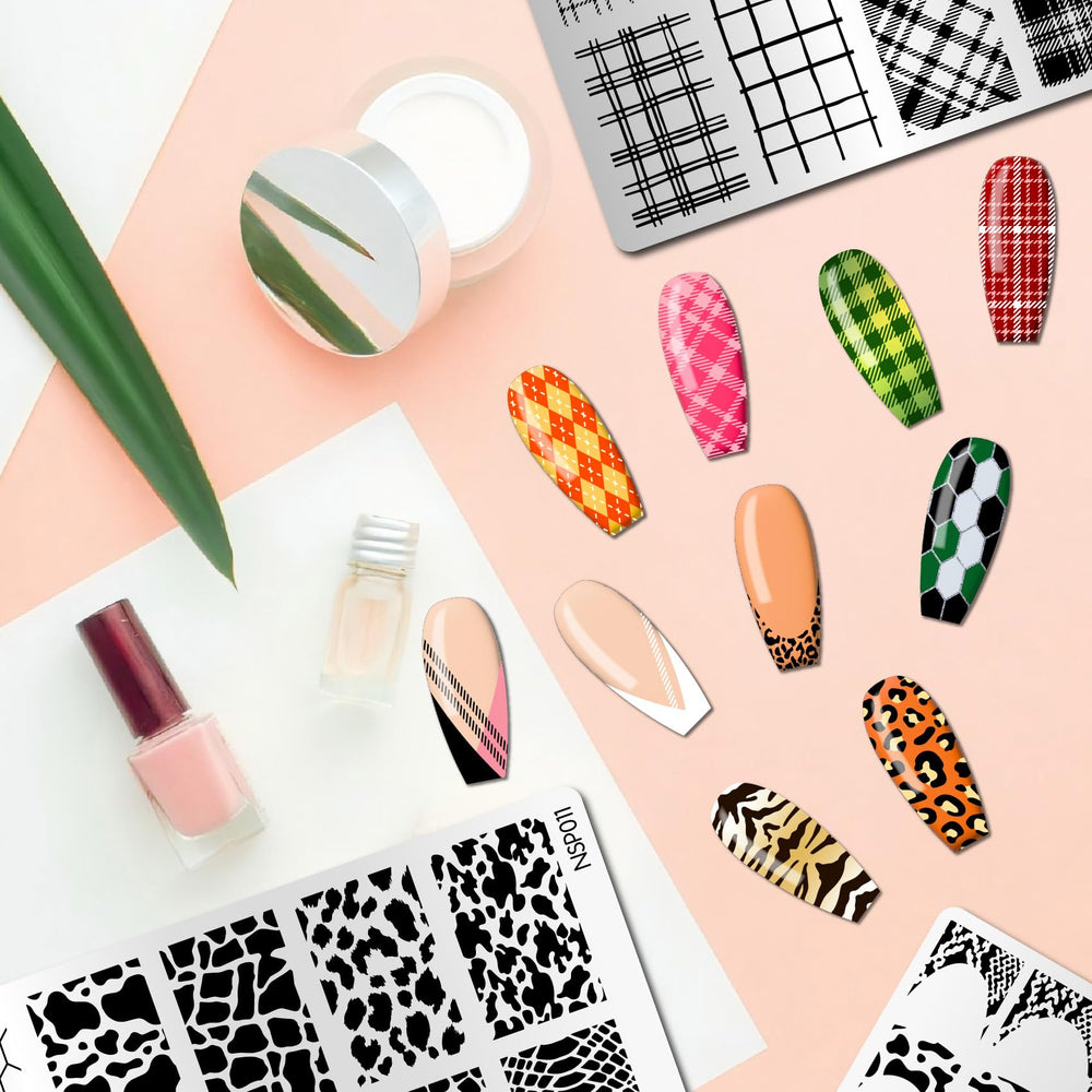 Arbuya animal print textures close-up highlighting zebra and leopard for bold nails