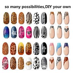 Arbuya finished manicure with leopard and zebra nails benefit bold salon-quality results