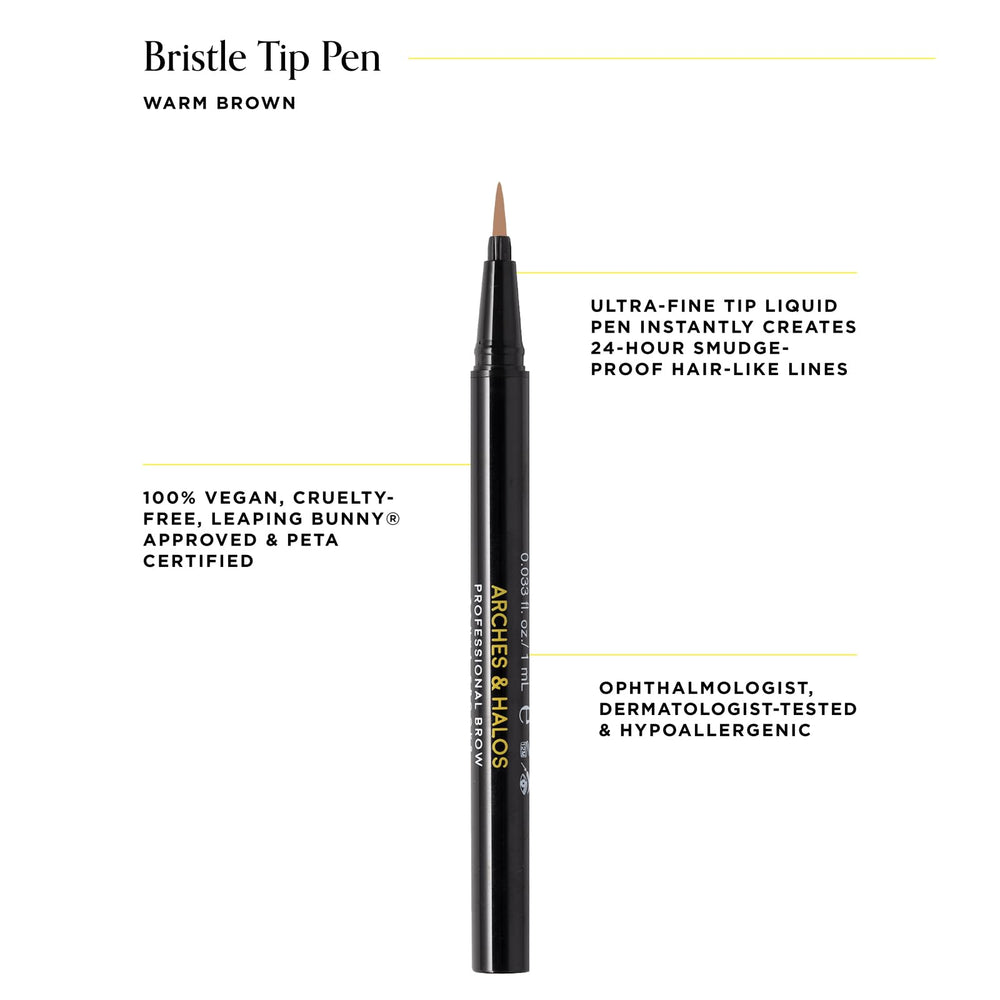 Arches & Halos close-up of fine bristle tip for precise hair-like strokes benefit