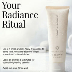 ARCONA being applied to skin showing gentle massage and resurfacing effect