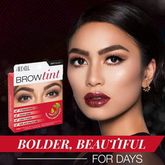 Ardell powder tint and 30mL developer in open tray for precise mixing