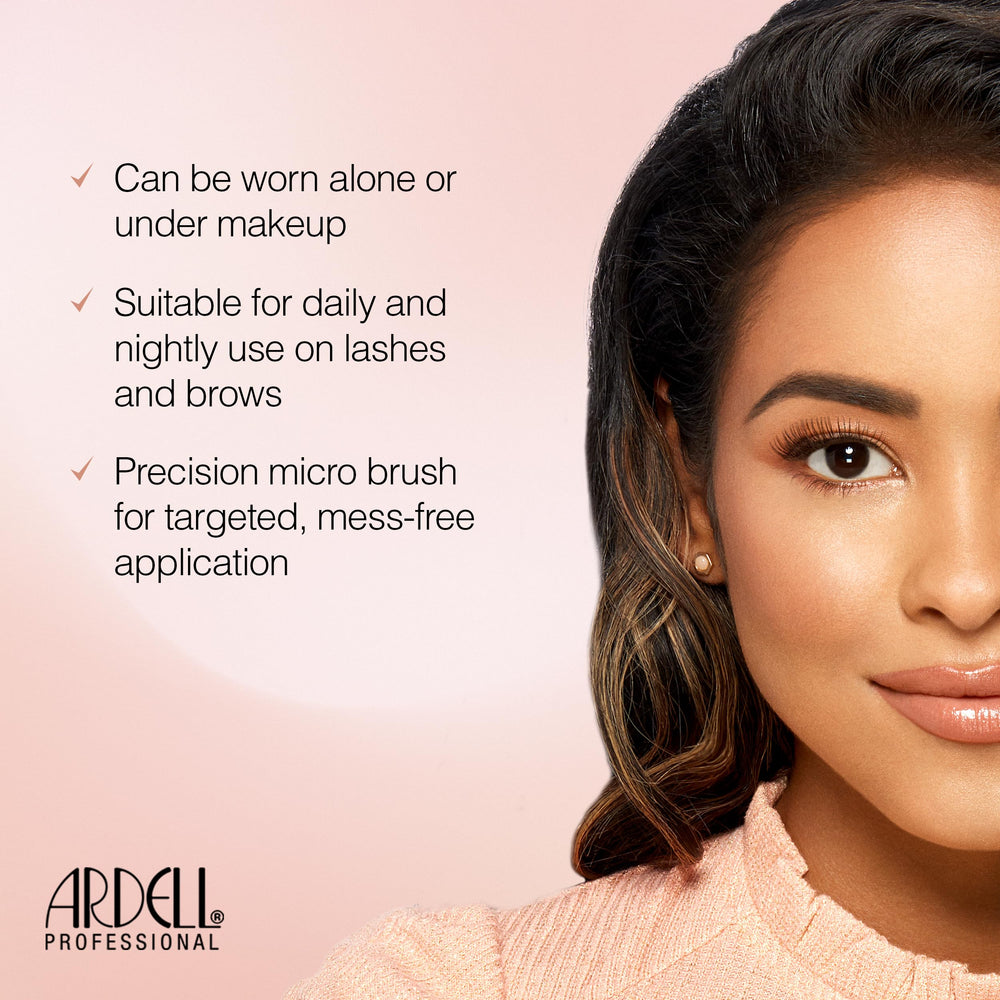 Ardell brushed through brows showing natural grooming and tame effect