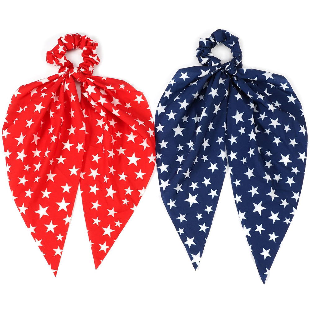 Ardorchid front view of package showing two red white blue scrunchies and festive look