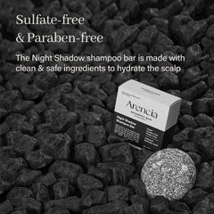 ARENCIA shampoo bar in hand showing compact size and long-lasting use