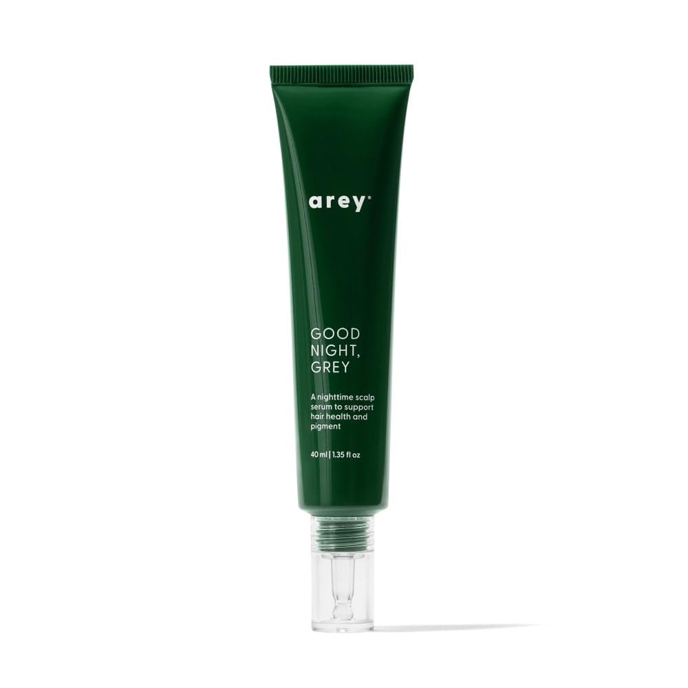 Arey Good Night Grey front bottle showing sleek 40ml packaging and benefit