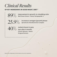Arey Good Night Grey serum texture pouring to show lightweight, fast-absorbing formula