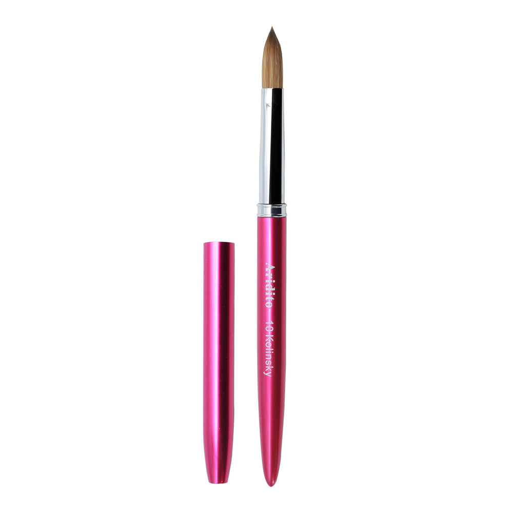 Aridito Kolinsky brush front view showing shape and handle for precise application