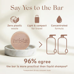 Arista ayurveda bar in palm size comparison showing compactness and travel readiness