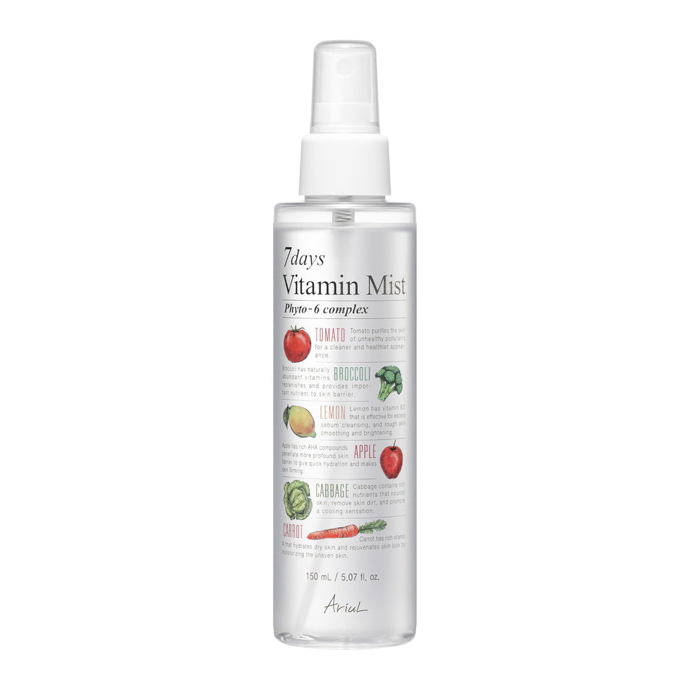 Ariul front bottle showing clean design and vitamin mist benefit