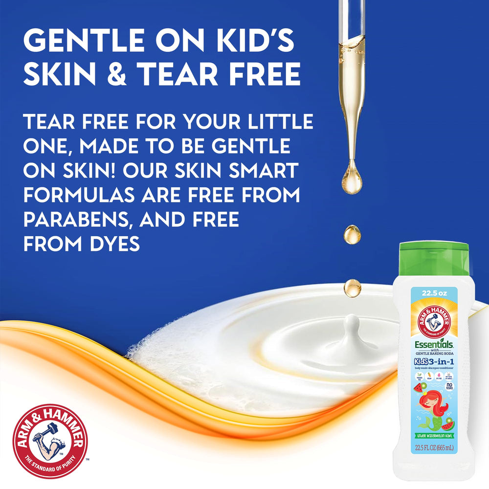 Child enjoying bath with Arm & Hammer essentials creating happy routine