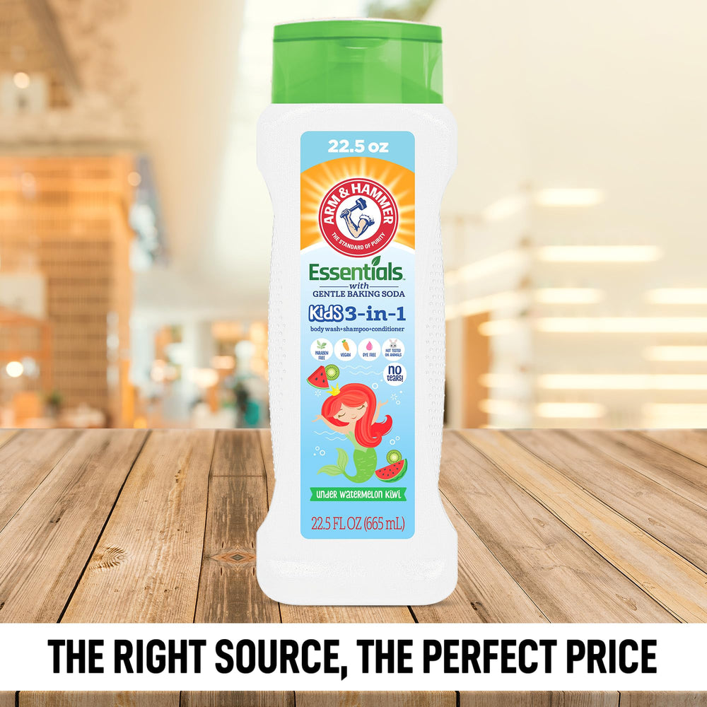 Arm & Hammer pump dispenser being pressed for easy bath time use