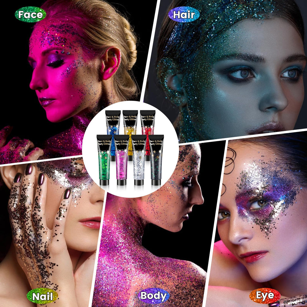 AROIC applied on cheekbone delivering bold festival sparkle and precise placement