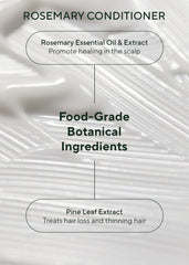 AROMATICA product label close-up listing rosemary oil and plant-based ingredients