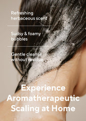 AROMATICA rosemary oil vial with herb sprig, botanical ingredient spotlight supports scalp care