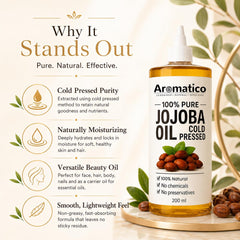 Aromatico applied to hair ends illustrating smoother, shinier results