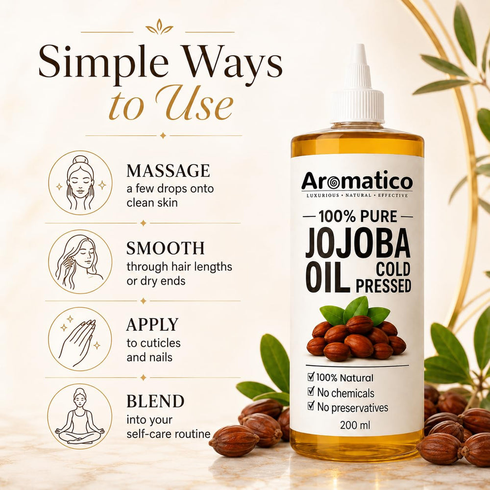 Aromatico bottle on bathroom shelf suggesting everyday grooming convenience