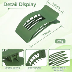 Artchita clip worn in hair side profile demonstrating secure low-profile hold