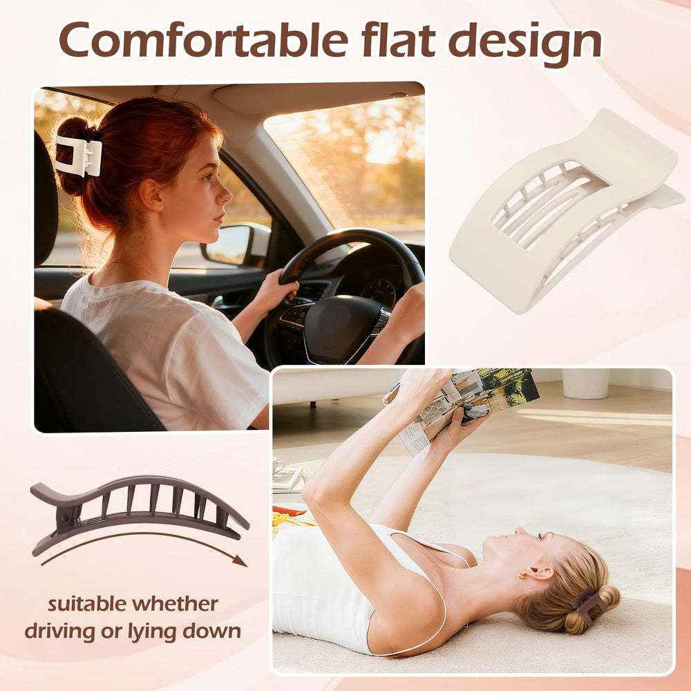 Artchita clip side profile showing flat design that reduces bulk and tension