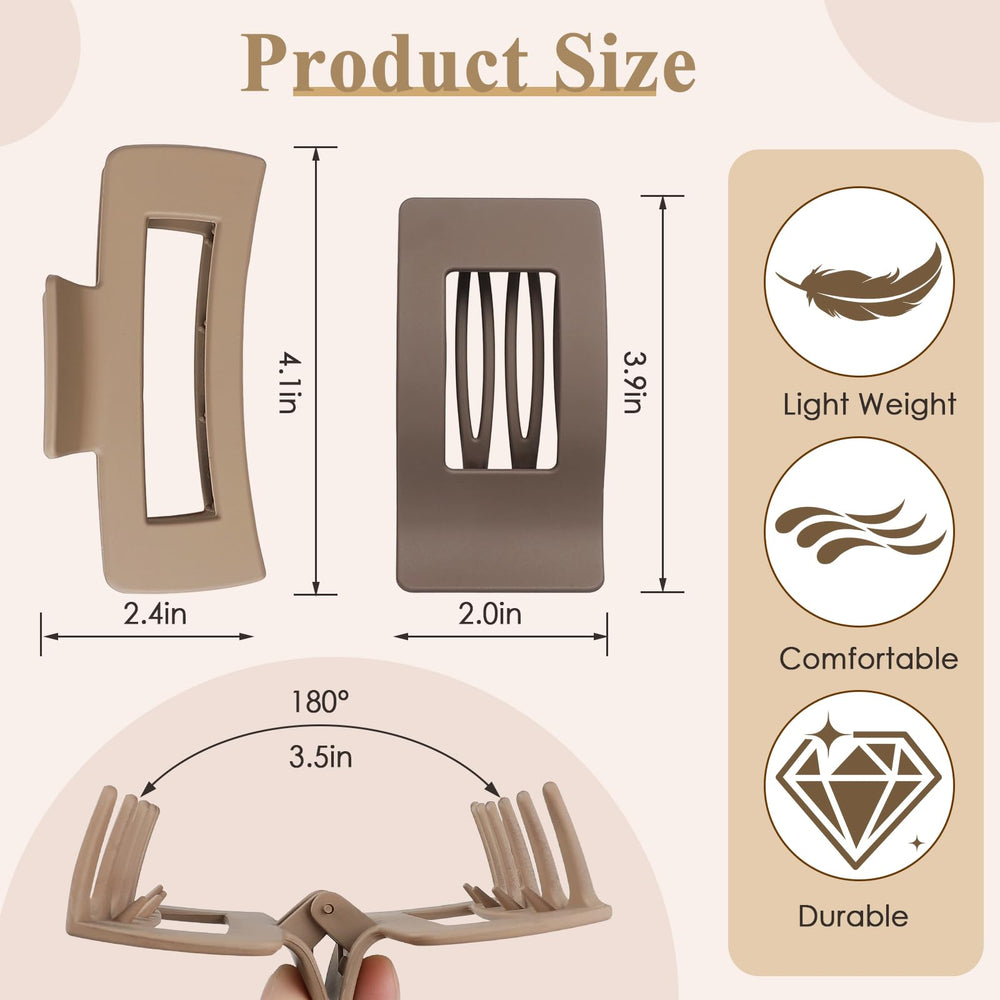 Artchita clips in hand showing scale and large size for thick hair