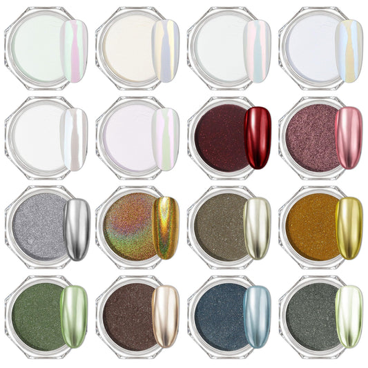 Artdone front packaging showing full 16-jar chrome powder kit and benefits