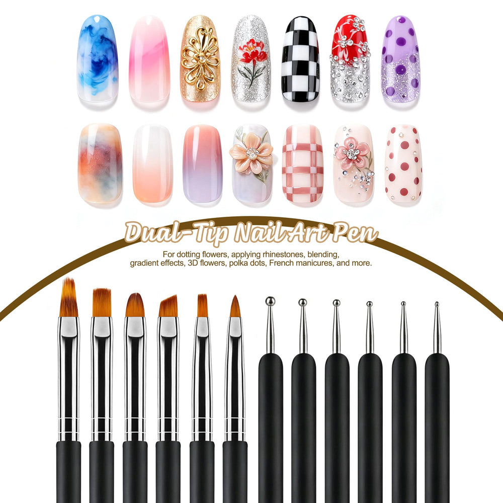 Artdone close-up of stainless-steel dotting tips showing five ball sizes for consistent dots
