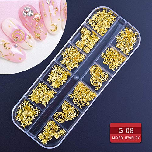 Artdone flat-back pearls and mixed gems close detail ideal for layered nail art