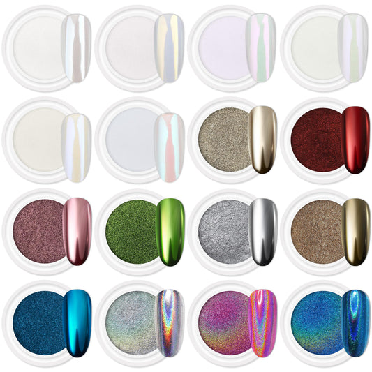 Artdone front packaging showing all 16 jars and varied pigments for versatile finishes