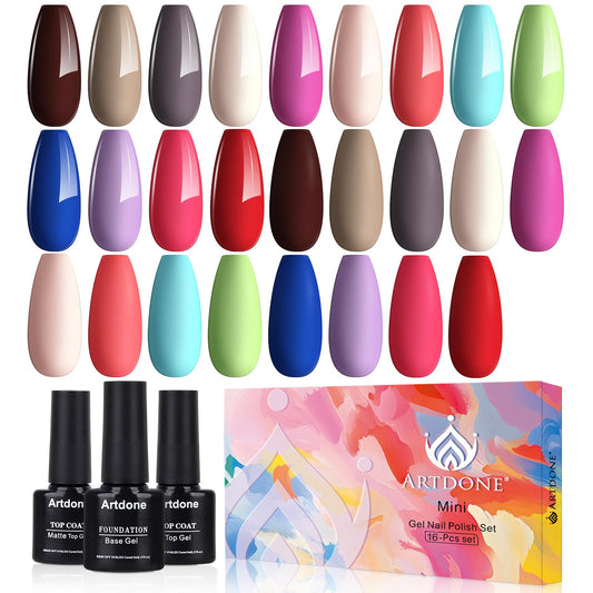 Artdone front packaging showing full 16-piece kit and benefits