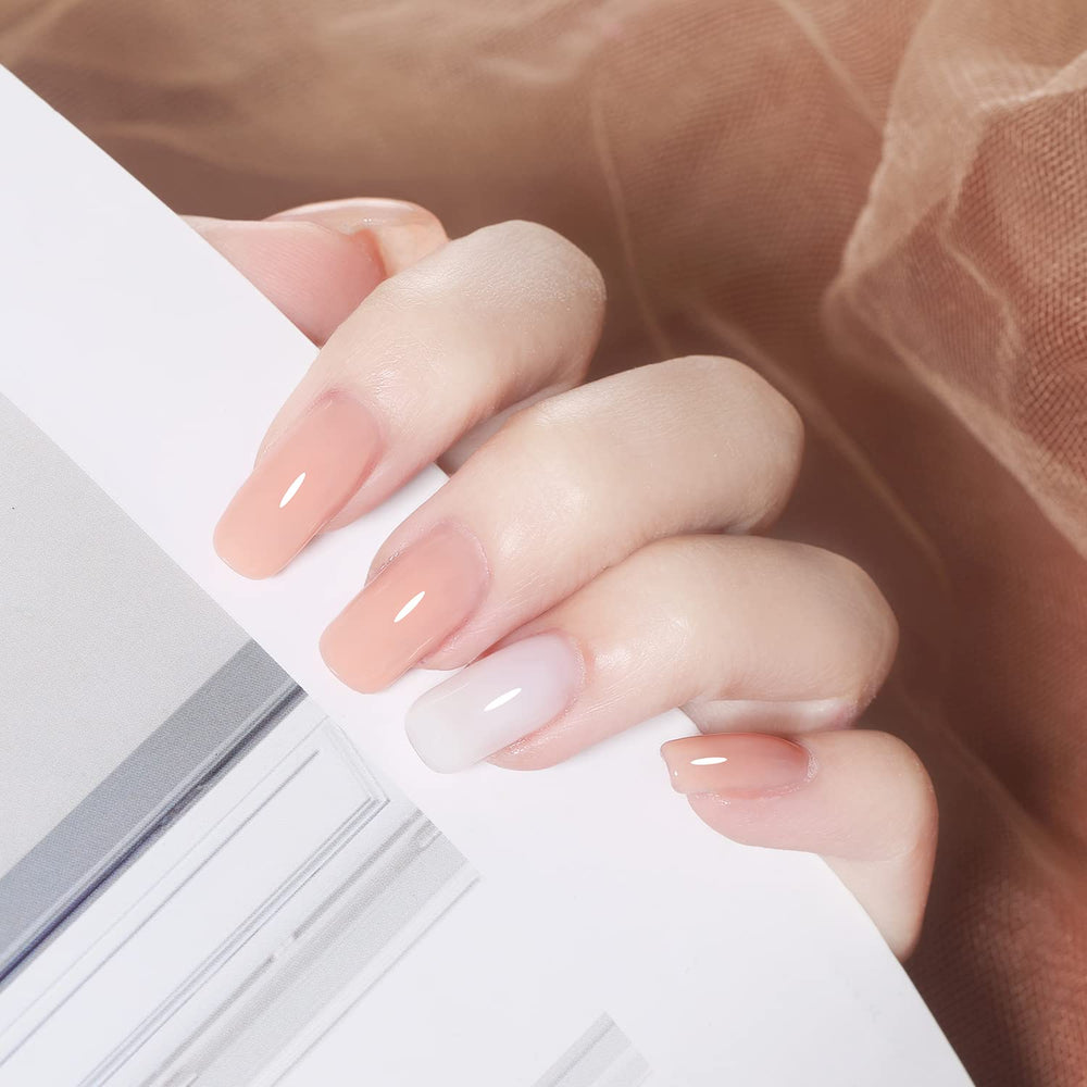 Artdone press-on nails set showcasing ready-to-wear neutral manicure option