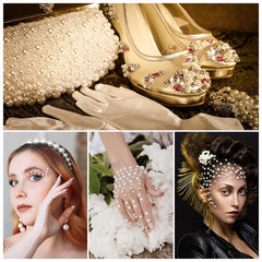 Artistbeauty nail art with pearls showing precise, lasting embellishment