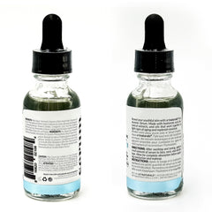 ArtNaturals dropper with clear serum texture, highlights lightweight quick absorption