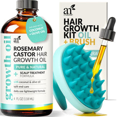 ArtNaturals front packaging showing rosemary castor oil benefits