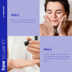 Nightstand scene with Artnaturals serum in a nighttime routine conveying calming use
