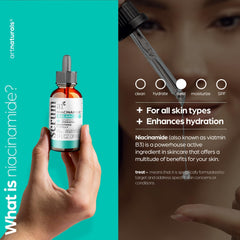 Artnaturals label detail listing niacinamide and zinc PCA for pore control