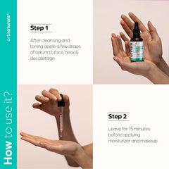 Artnaturals 1 oz bottle next to a ruler showing compact travel-friendly size