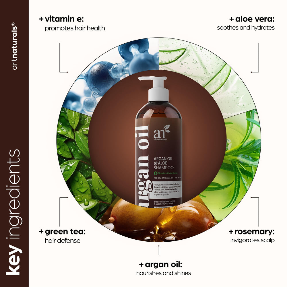 Artnaturals bottle in hand showing 16 fl oz scale for accurate size perception