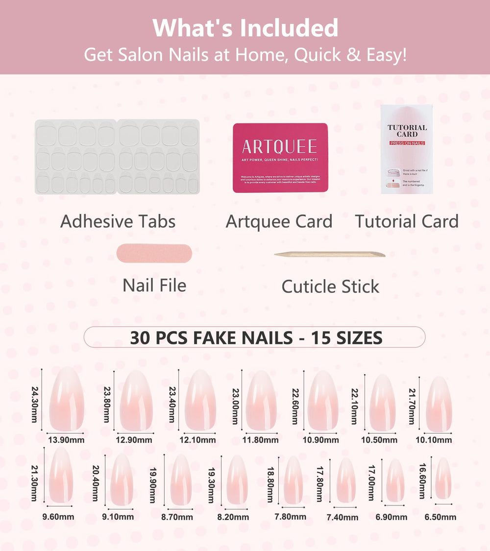 Artquee press-on nail being applied to fingertip, demonstrates simple, mess-free installation